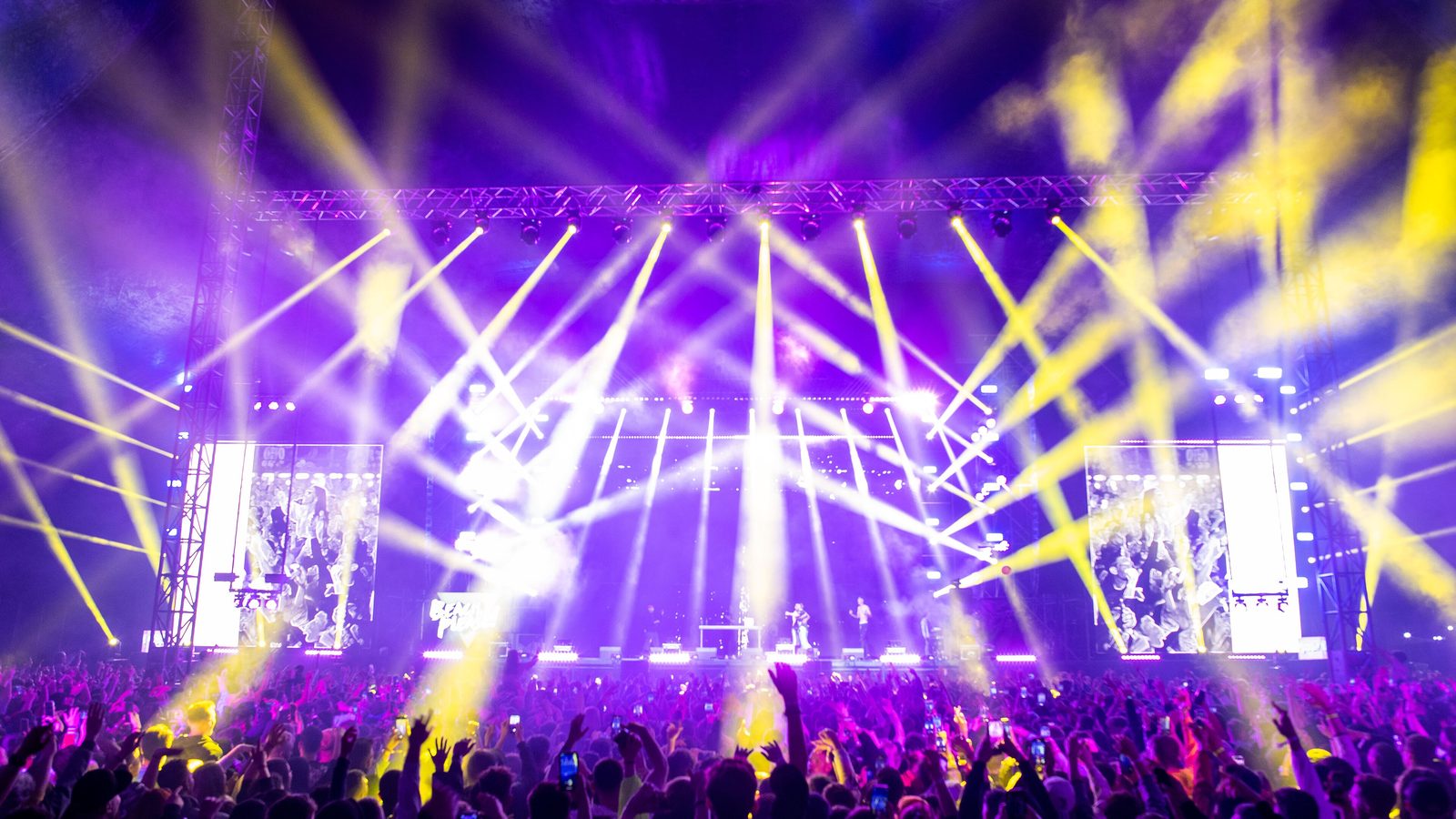 Live concert and sports crowd